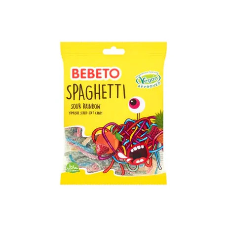 BEBETO SPAGHETTI SOUR RAINBOW 70G.