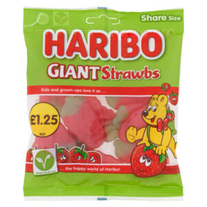 HARIBO GIANT STRAWBS 140G