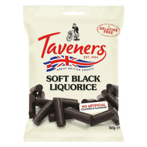 TAVENERS SOFT BLACK LIQUORICE 165G