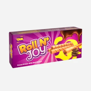 QUE ROLL N JOY COCOA CREAM WITH ROLL WAFER 100G