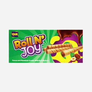 QUE ROLL N JOY COCOA  & HALZNUT WAFER ROLL 100G